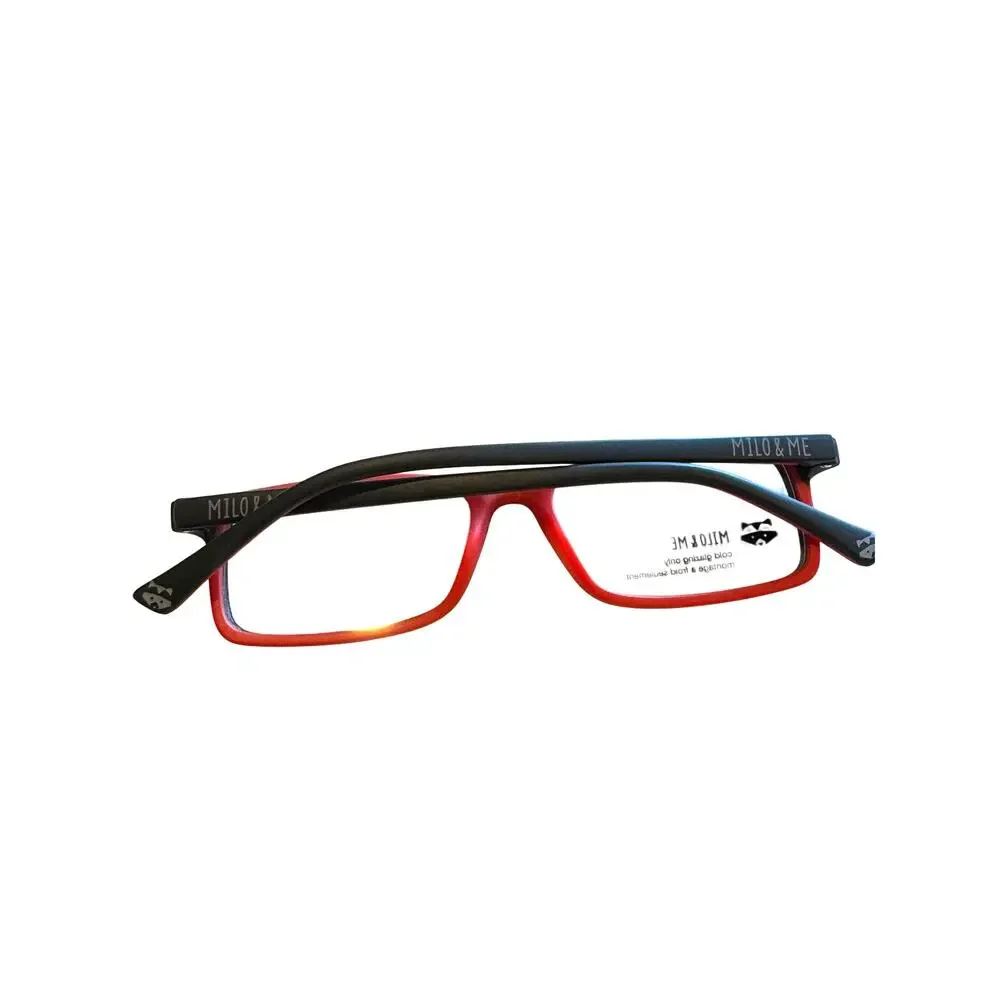 NEW Milo & Me Red and Black Rectangular Kids Glasses